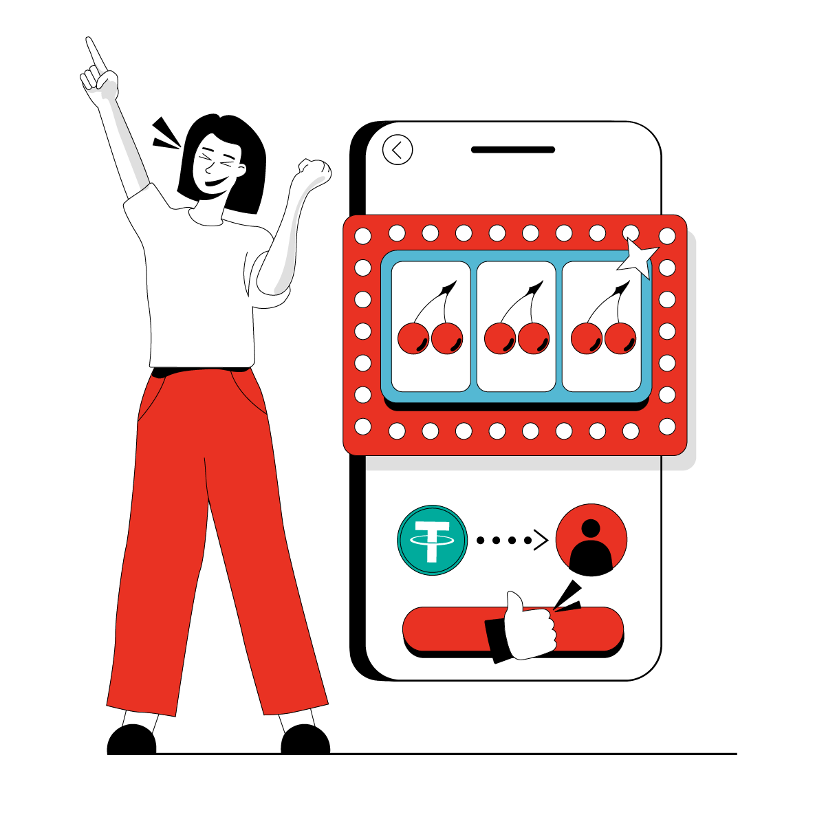 The user wins → instant withdrawal via CVU.